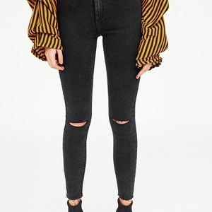 Zara black denim jeans